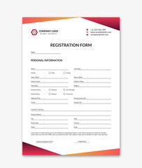 Vector vector admission form illustration of application form registration form