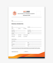 Vector vector admission form illustration of application form registration form