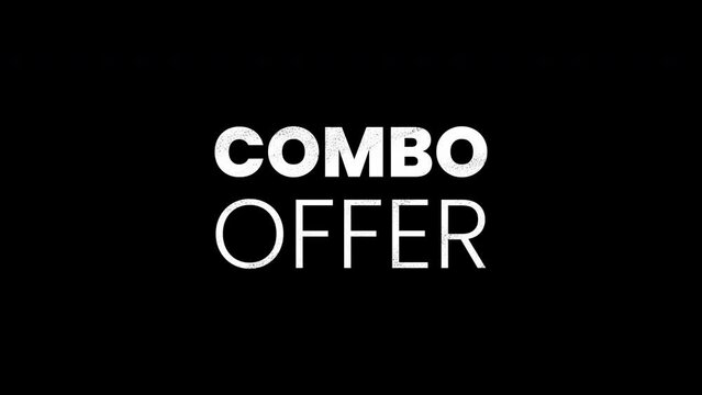 combo offer grunge text animation.fade in and fade out animation.