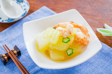 冬瓜と海老のとろみ煮