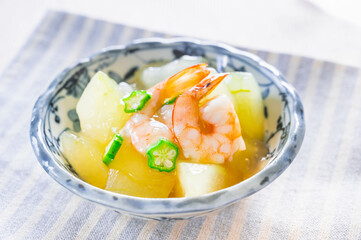 冬瓜の海老あんかけ