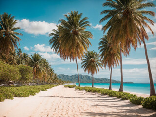 Refúgio Tropical: Relaxando em uma Praia de Sonho - obrazy, fototapety, plakaty