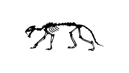 saber tooth tiger skeleton silhouette