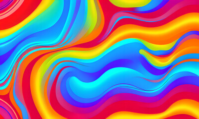 Obraz premium Abstract colorful neon background led artificial intelligence, bright colorful waves, modern futuristic texture, background canvas, generative AI