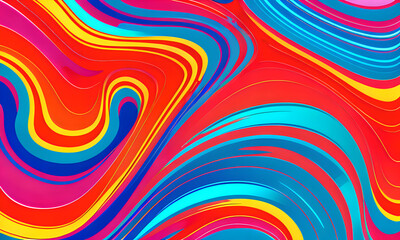 Abstract colorful neon background led artificial intelligence, bright colorful waves, modern futuristic texture, background canvas, generative AI