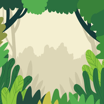 Vector Organic flat jungle background