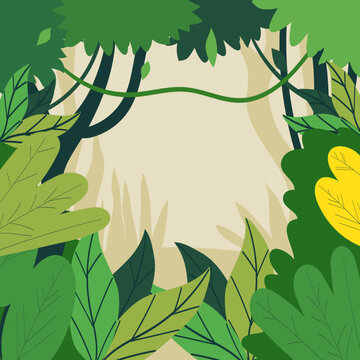 Vector Organic flat jungle background