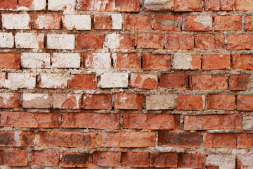 Abstract background of an old brick wall.