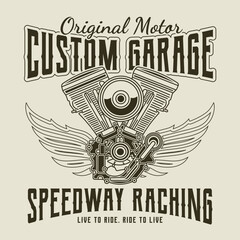 Custom Garage Vector T-Shirt Design