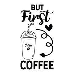 But first coffee vector arts Eps