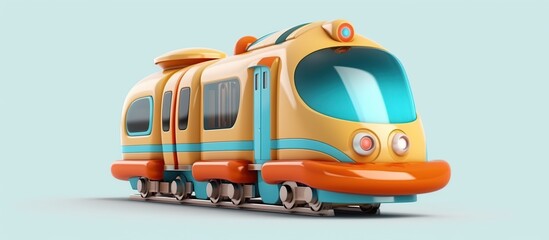 cute cartoon fast train