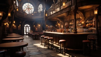 Photo sur Plexiglas Vieil immeuble Medieval Beer bar.