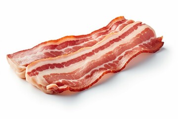 Crispy Fresh bacon. Meal slice cooking. Generate Ai