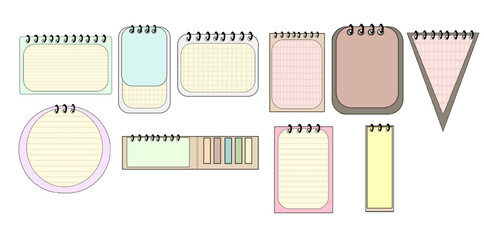 Collection of decorative notebook drawings