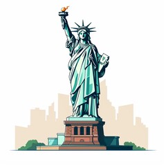 Illustration of the liberty statue, Ia generated