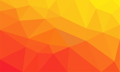 Abstract polygonal yellow orange low poly background with crystal mosaic pattern,Polygonal vector modern background.