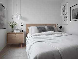 Minimalist bedroom with natural light