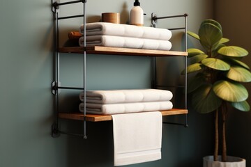 Towel Racks Wall Mounted, Bathroom Rolled Towel Storage