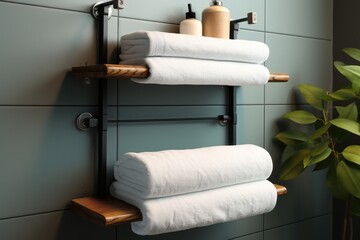 Towel Racks Wall Mounted, Bathroom Rolled Towel Storage