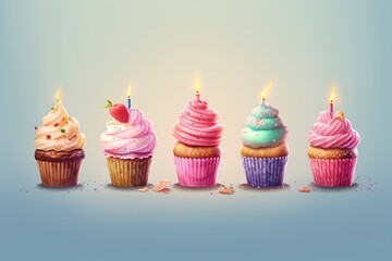 illustration based on cupcakes