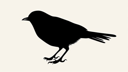 Obraz premium a black bird sitting on top of a white wall next to a window. generative ai