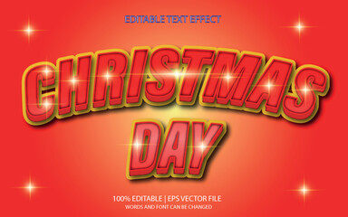 Christmas editable text effect template with 3d style Design