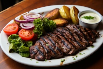 Mouthwatering Fresh donner grilled. Grilled meat. Generate Ai