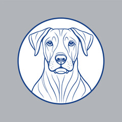 Vector of a dog head logo illustration