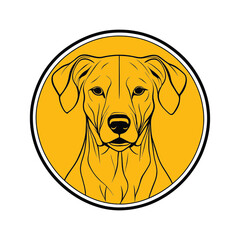 Vector of a dog head logo illustration