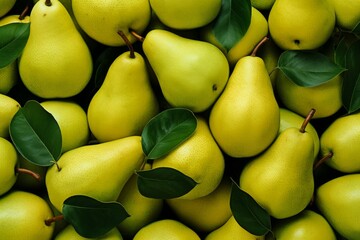 Organic Fresh eco pears. Color healthy. Generate Ai