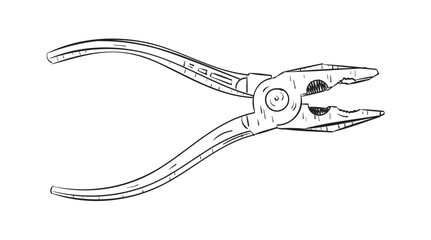 hand drawing pliers