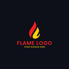 Fototapeta na wymiar fire flame logo design vector