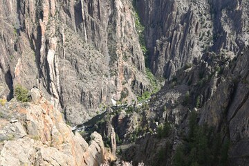 View at Black Canyon of the Gunnison National Park in Colorado