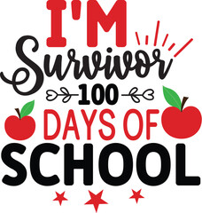 100 Days of School SVG Design