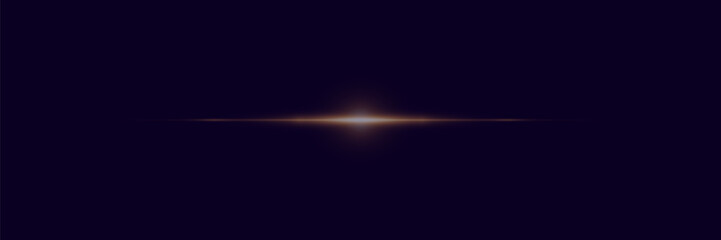 Abstract bright laser beam. Vector illustration. The effect of glare and a ray of light on a black background.	
