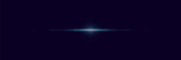 Abstract bright laser beam. Vector illustration. The effect of glare and a ray of light on a black background.	
