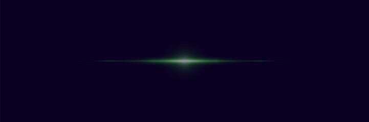 Abstract bright laser beam. Vector illustration. The effect of glare and a ray of light on a black background.	
