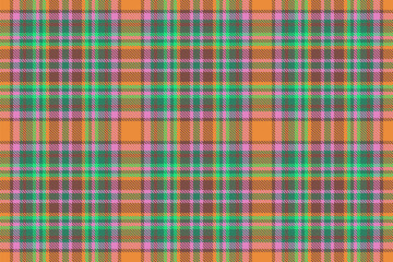 Tartan texture background of fabric plaid pattern with a check textile vector seamless.