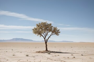 Desert Serenity The Lone Tree - Generative AI Edition




