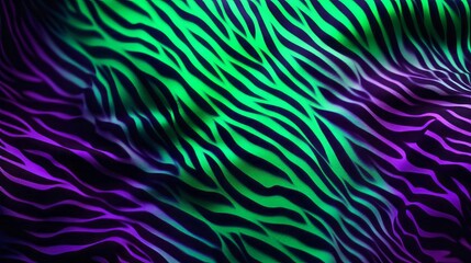 A purple and green background with zebra stripes