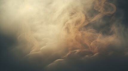 A cloud of smoke on a dark background - obrazy, fototapety, plakaty