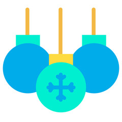 Flat Christmas Ball icon