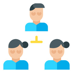 Flat User Teamwork icon