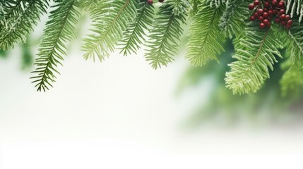 Obraz premium Christmas tree branches background 