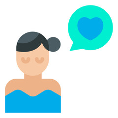 Flat Woman Love icon