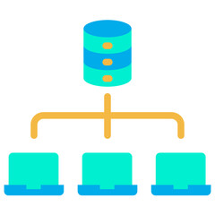 Flat Computer Networking icon