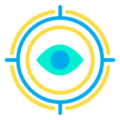 Flat Valentine Eye icon