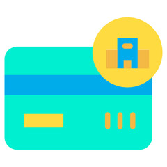 Flat Hotel Credit Card icon