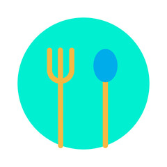 Flat dinner icon