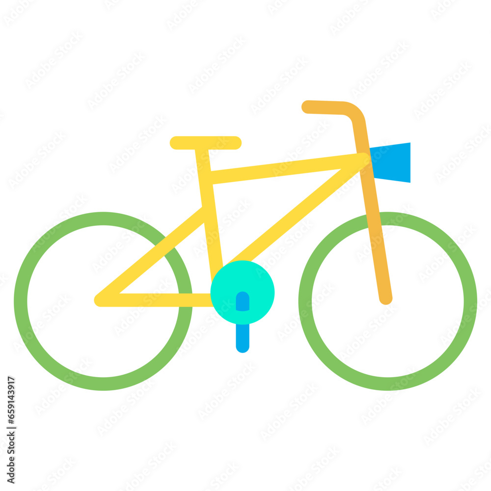 Sticker Flat Bicycle icon